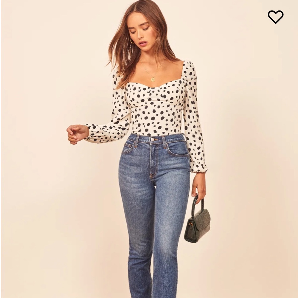Reformation Reign Top in Ink Blot